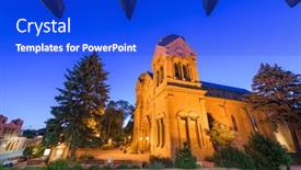  Presentation with mexico - Colorful presentation theme enhanced with cathedral-basilica-of-st-francis backdrop and a cobalt blue colored foreground