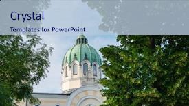  Presentation with history bulgaria - Theme enhanced with cathedral building in sofia bulgaria background and a light blue colored foreground