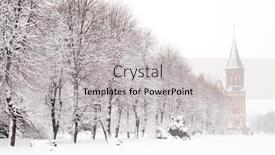  Presentation with church - PPT layouts having cathedral-church-of-kaliningrad-konigsberger background and a light gray colored foreground