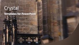  Presentation with czech republic - Theme featuring cathedral-church-sacred-vitus background and a tawny brown colored foreground