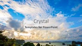  Presentation with journey - Amazing slide deck having cathedral-cove-on-coromandel-peninsula backdrop and a light blue colored foreground