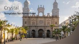  Presentation with santa - PPT layouts having cathedral-de-santa-ana-de background and a  colored foreground