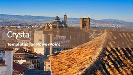  Presentation with granada - Slides featuring cathedral from albaicin in andalusia background and a tawny brown colored foreground