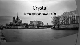  Presentation with notre dame paris france - Beautiful presentation theme featuring cathedral ile de la cite backdrop and a light gray colored foreground
