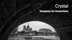  Presentation with notre dame paris france - Presentation theme featuring cathedral ile de la cite background and a  colored foreground