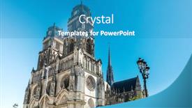  Presentation with france - Presentation theme enhanced with cathedral-in-orleans-france background and a teal colored foreground