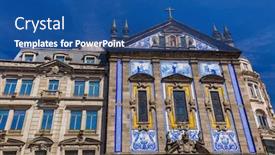  Presentation with architecture old - Amazing theme having cathedral-in-porto-old-town backdrop and a ocean colored foreground