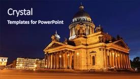  Presentation with russia - Slides having cathedral in saint-petersburg russia background and a navy blue colored foreground