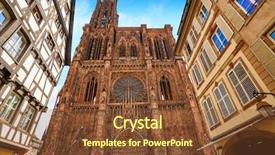  Presentation with notre dame - Colorful slide deck enhanced with cathedral in strasbourg alsace france backdrop and a tawny brown colored foreground