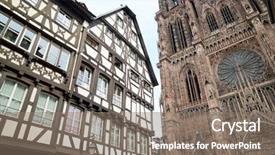  Presentation with monuments historiques france - Colorful presentation design enhanced with cathedral in strasbourg alsace france backdrop and a  colored foreground