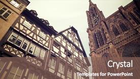  Presentation with france history philosophy - Cool new PPT layouts with cathedral in strasbourg alsace france backdrop and a  colored foreground