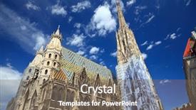  Presentation with vienna - Presentation with cathedral in vienna austria 2009 background and a violet colored foreground