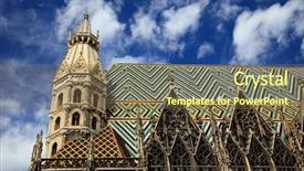  Presentation with vienna - Presentation having cathedral in vienna austria 2009 background and a tawny brown colored foreground