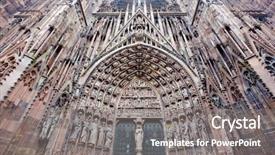  Presentation with notre dame - Cool new slides with cathedral notre dame strasbourg alsace backdrop and a gray colored foreground