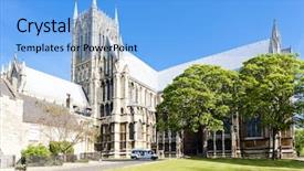  Presentation with lincoln - Beautiful slide set featuring cathedral of lincoln east midlands backdrop and a light blue colored foreground