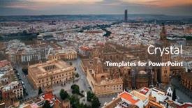  Presentation with saint - Theme enhanced with cathedral-of-saint-mary background and a tawny brown colored foreground