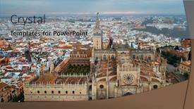  Presentation with aerial - Slides featuring cathedral-of-saint-mary background and a light blue colored foreground