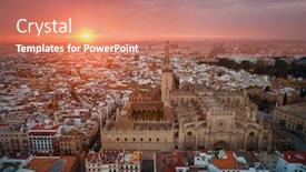  Presentation with mama mary - Cool new slide deck with cathedral-of-saint-mary backdrop and a coral colored foreground