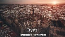  Presentation with saint - Presentation theme enhanced with cathedral-of-saint-mary background and a dark gray colored foreground