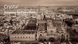  Presentation with saint - PPT theme featuring cathedral-of-saint-mary background and a coral colored foreground