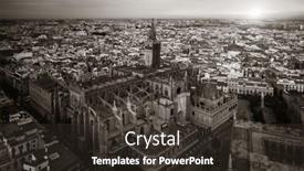  Presentation with saint - Slide set with cathedral-of-saint-mary background and a tawny brown colored foreground