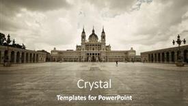  Presentation with royal - Cool new slide set with cathedral-of-saint-mary backdrop and a violet colored foreground