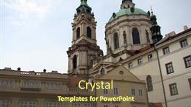  Presentation with prague - PPT layouts consisting of cathedral of saint nicolas in prague background and a tawny brown colored foreground