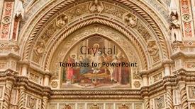  Presentation with tuscany - PPT layouts having cathedral-of-santa-maria-del background and a coral colored foreground