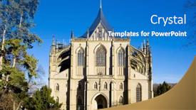  Presentation with kutna hora - Amazing presentation having cathedral of st barbara kutna hora czech republic backdrop and a teal colored foreground