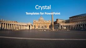  Presentation with peter - PPT theme having cathedral of st peters square background and a teal colored foreground