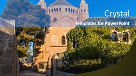  Presentation with summer sun - Slide deck having cathedral-of-the-armenian-church background and a teal colored foreground