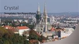  Presentation with virgin mary - Beautiful PPT layouts featuring cathedral-of-the-assumption backdrop and a light blue colored foreground