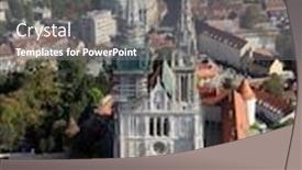  Presentation with virgin mary - Beautiful slide set featuring cathedral-of-the-assumption backdrop and a gray colored foreground