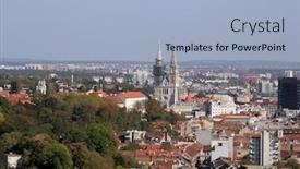 Presentation with virgin mary - Slide set featuring cathedral-of-the-assumption background and a light blue colored foreground