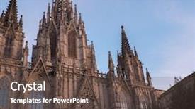  Presentation with holy - Colorful slide deck enhanced with cathedral of the holy cross backdrop and a  colored foreground