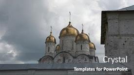  Presentation with nativity - Beautiful presentation design featuring cathedral-of-the-nativity backdrop and a dark gray colored foreground