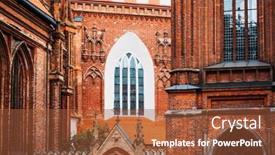  Presentation with history chartres cathedral - Presentation design having cathedral-of-vilnius-lithuanian background and a red colored foreground