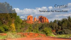  Presentation with arizona - Audience pleasing PPT layouts consisting of cathedral rock before sunset sedona backdrop and a light blue colored foreground