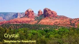  Presentation with arizona - PPT theme having cathedral rock in sedona arizona background and a tawny brown colored foreground