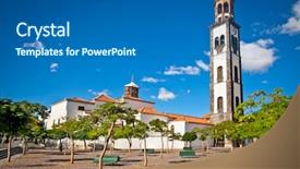  Presentation with history chartres cathedral - Slide set consisting of cathedral santa cruz de tenerife background and a gray colored foreground