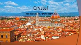  Presentation with santa - Cool new presentation design with cathedral santa maria del fiore in florence view to old town with red tegular roofs backdrop and a light blue colored foreground