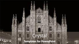  Presentation with square - Slide deck consisting of cathedral-square-or-piazza-del background and a gray colored foreground