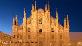  Presentation with square - Cool new presentation with cathedral-square-or-piazza-del backdrop and a gold colored foreground