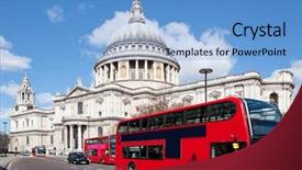  Presentation with paul - Presentation design featuring cathedral with london bus england background and a  colored foreground