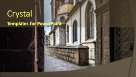  Presentation with royal - Presentation theme consisting of cathedral-with-sigismund-s background and a tawny brown colored foreground