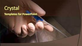  Presentation with operation room - Cool new theme with catheter - central vein puncture and catheterization backdrop and a tawny brown colored foreground