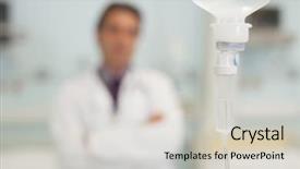  Presentation with catheter - Audience pleasing slides consisting of catheter - phial in front of doctor backdrop and a lemonade colored foreground