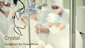  Presentation with catheter - Slides enhanced with catheter - surgery and surgical operation mediacal background and a soft green colored foreground