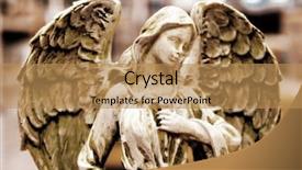  Presentation with catholic - Colorful presentation design enhanced with catholic angels - angel backdrop and a coral colored foreground