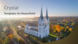  Presentation with joshua tree national park - Slide deck consisting of catholic-church-in-slabodka-national background and a light blue colored foreground